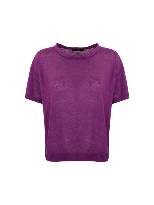 T-shirt Falla in lino bianco viola WEEKEND MAX MARA | 2415941102600004